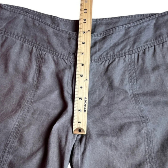 Forever 21 Linen Wide Left Coloutte Contemporary High Waist Chocolate Brown - Picture 9 of 13